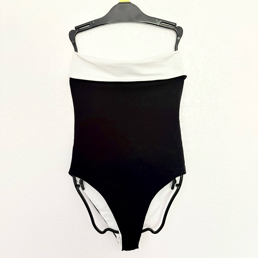 NWT L*Space Black and White Mustang Reversible One-Piece Swimsuit S - Picture 6 of 9